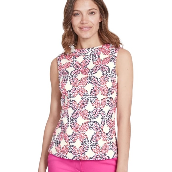 Boden Tops - Boden Sleeveless Floral Martha Peplum Rollneck Top